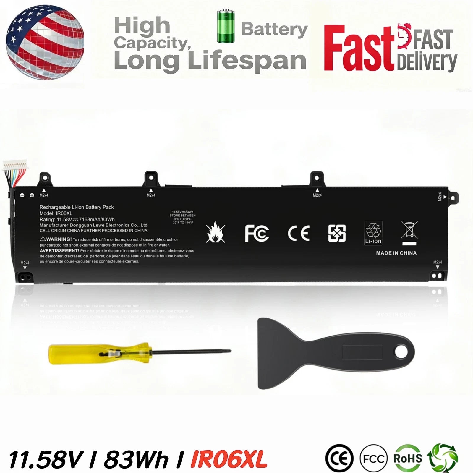 New IR06XL batetry For HP ZBook Power G7 1J3Y6EA 1J3Q8EA 2C9N7EA series