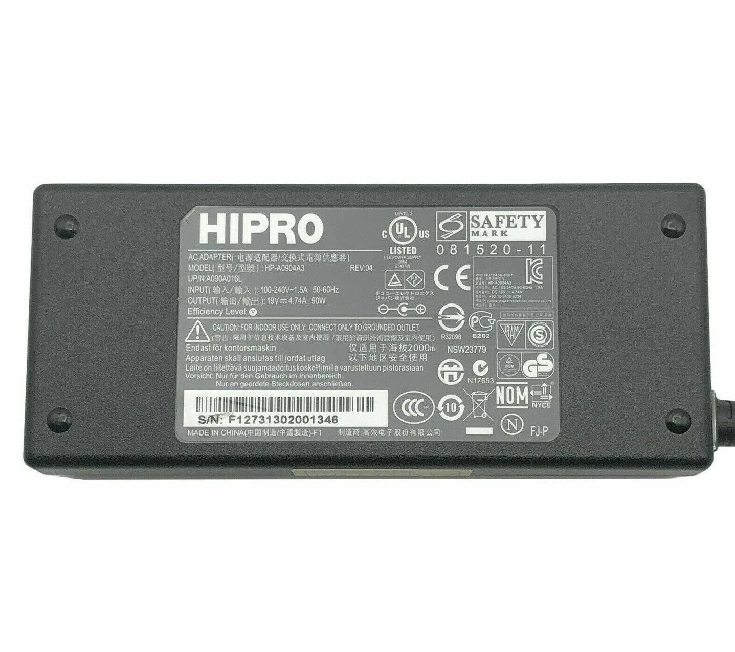 NEW Original Hipro AC Adapter for Acer TMP273-MG-6608 TMP273-MG-6448 P653-MG