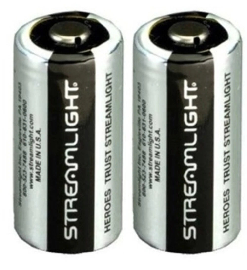 2 FRESH Streamlight 85177 CR123A 3V Lithium Battery - (MADE IN USA) EXP 2028