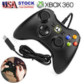 Black Wired USB Game Controller Gamepad for Microsoft XBOX 360 & PC WIN 7 8 10