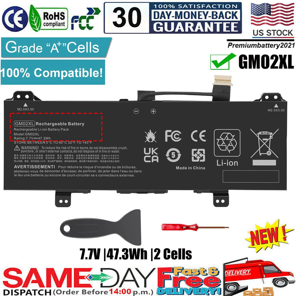 ?GM02XL Battery FOR HP Chromebook 14 G5 Chromebook X360 11 G1 917725-855 GMO2XL