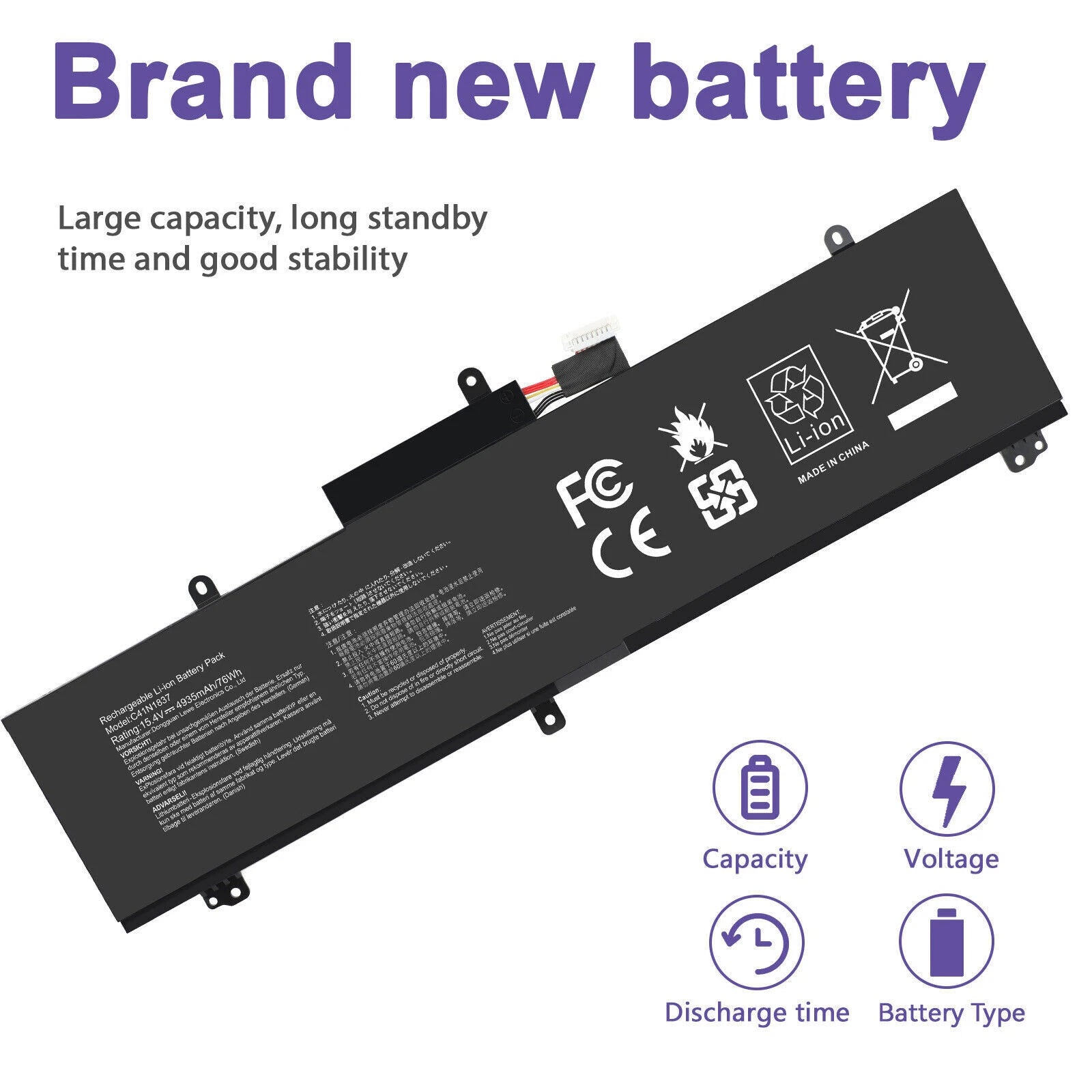 76Wh C41N1837 Battery for ASUS Rog Zephyrus GA502 GA502D GU502 GX502 GU532 GX532