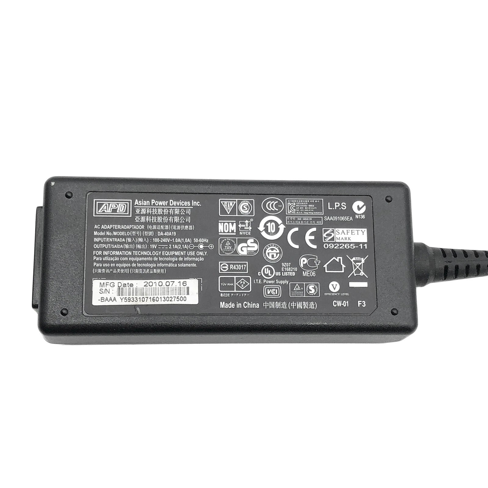 Brand New Original AC Adapter For Acer S271HL S273HL V225WL LCD Monitor Charger