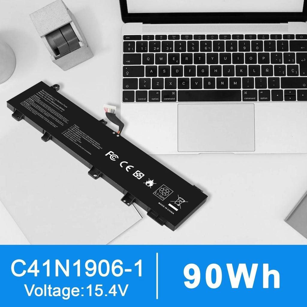 C41N1906-1(Long Cable) Battery For ASUS TUF Gaming FA506 FX506 FA706I FA706 90Wh