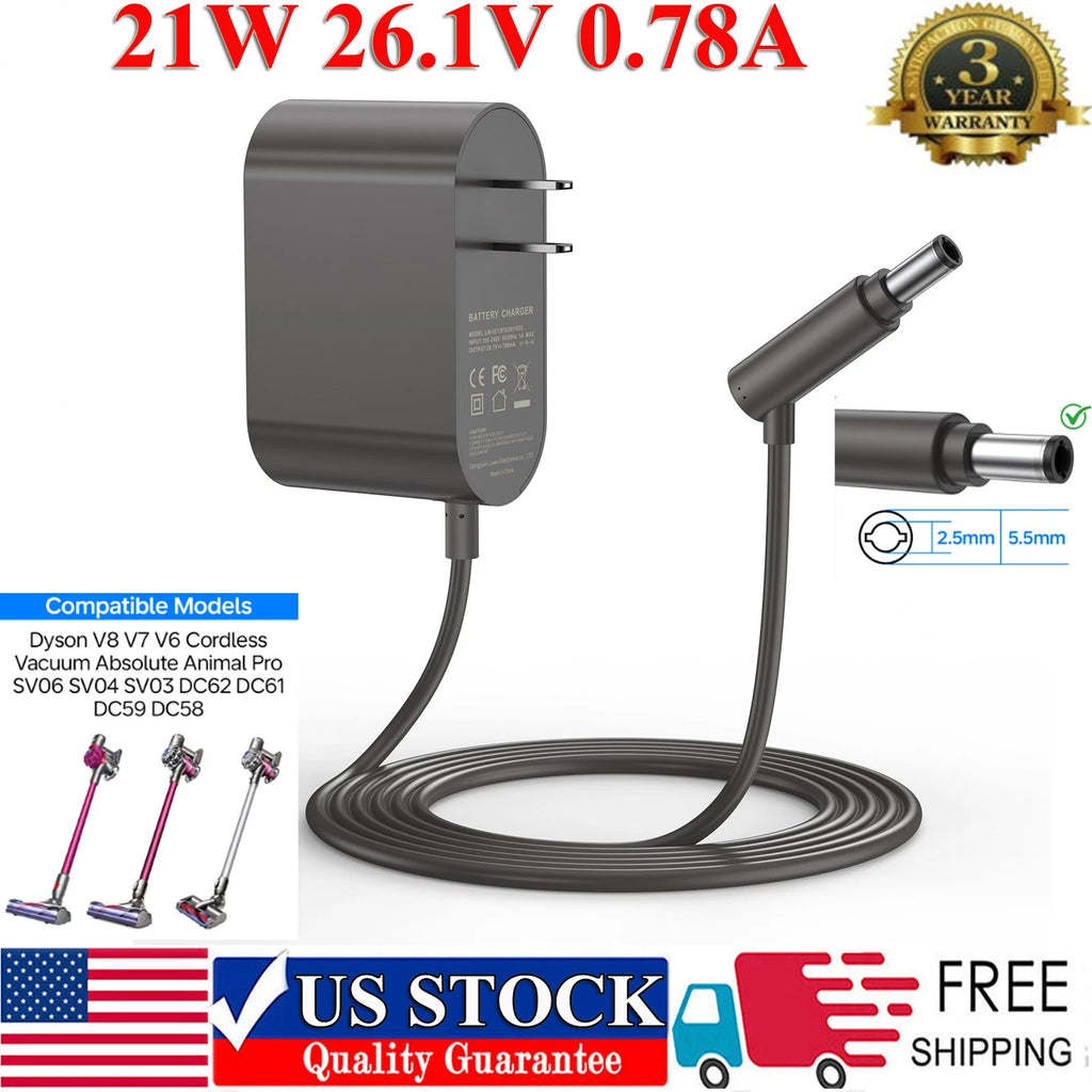 26V 0.78A Charger For Dyson 64506-07 Adapter Power Cord V6 V7 V8 DC58/DC59/DC61