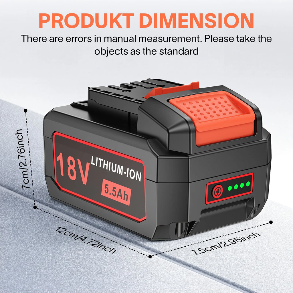 5.5Ah For Flex 18V Lithium-Ion Battery FL1850 Compatible with Flex Cordless Tool