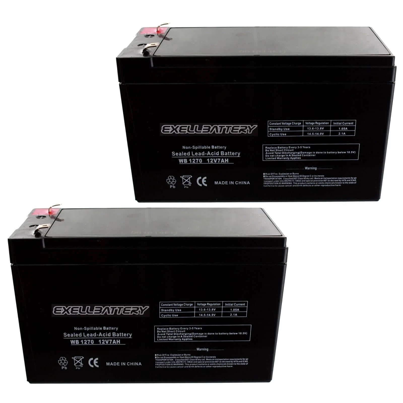 2pk 12V 7AH Battery RAZOR Scooter MX350 M400 Pocket Sport Mod Bistro Dirt Quad