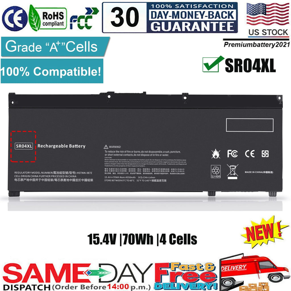 Laptop Battery For HP Omen 15-ce000 15-dc0000 Pavilion Power 15-cb000 SR04XL