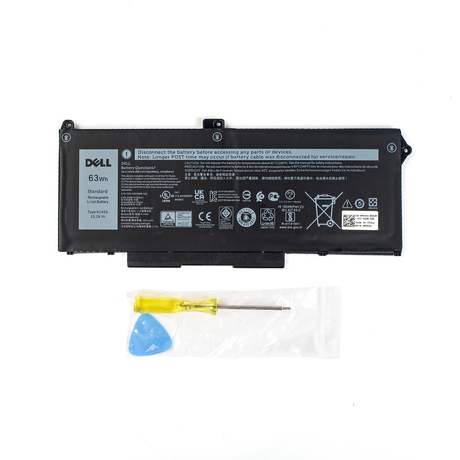 Genuine RJ40G Battery for Dell Latitude 15 5520 14 5420 Precision 15 3560 63WH
