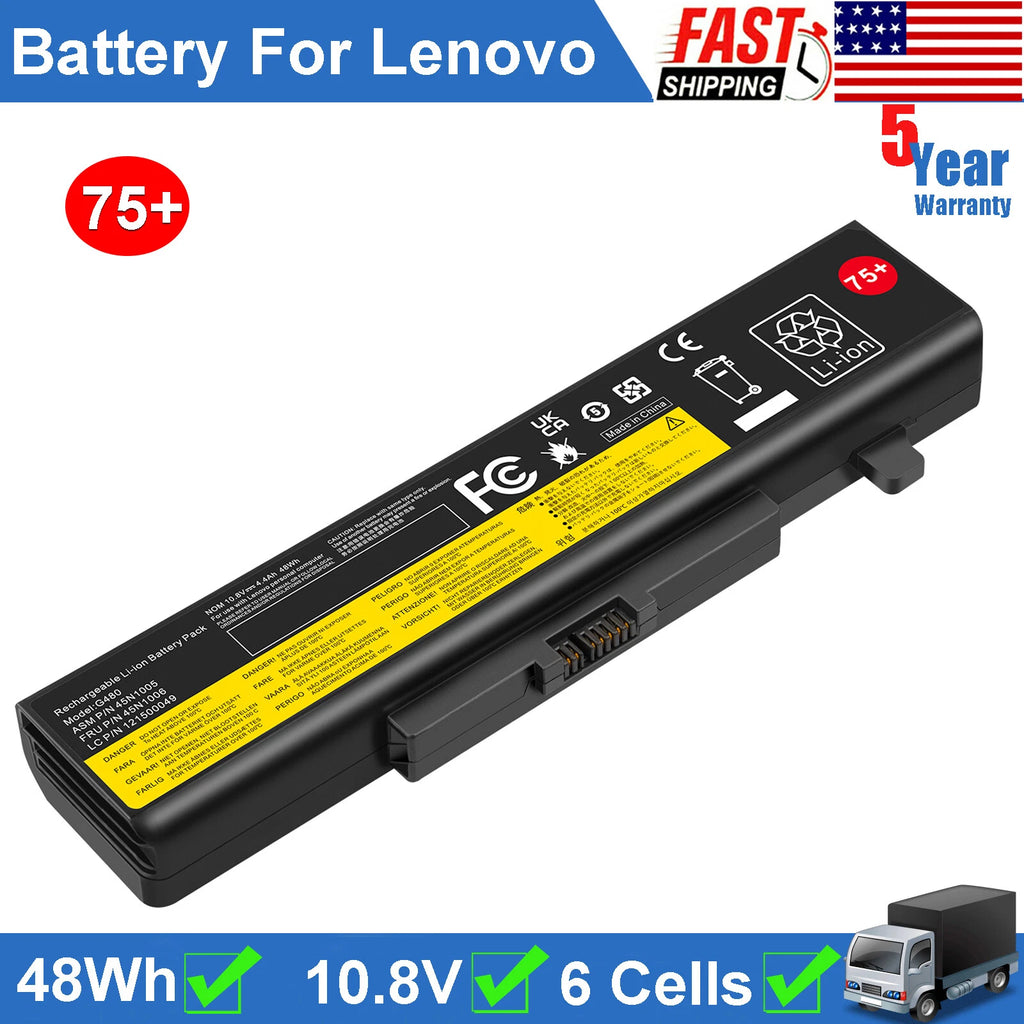 L11S6Y01 L11O6Y01 Battery for Lenovo IdeaPad Y480 Y580 G480 G580 Z480 Z580 48Wh