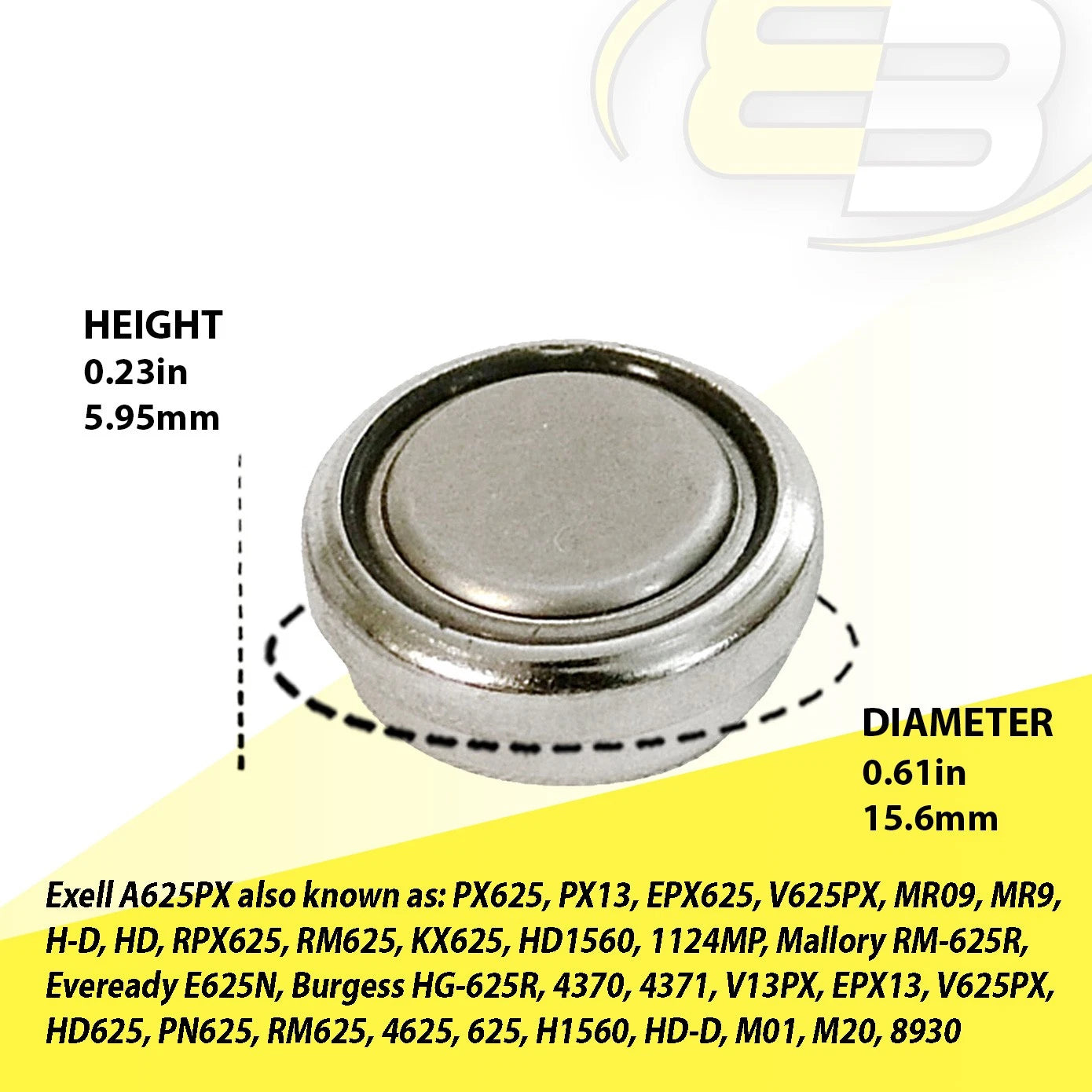 Exell A625PX 1.5V HIGH CAPACITY Alkaline Battery LR09 PX625A D625 EPX625G MR09