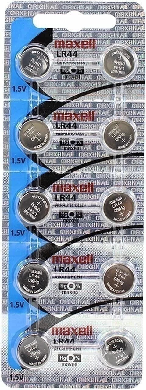 10 Pack Maxell Ag13 Lr44 357 Button Cell Battery