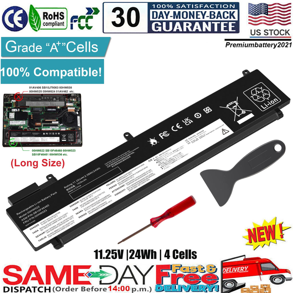 Battery 00HW023 00HW022 for Lenovo ThankPad T460s T470s SB10F46460 SB10F46474