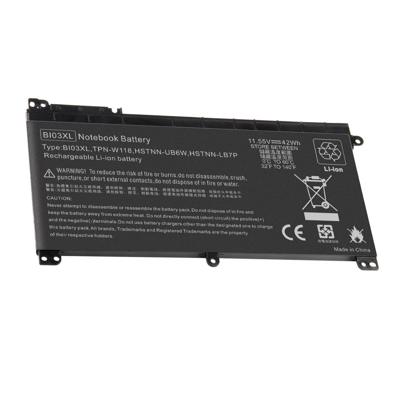 ON03XL BI03XL Battery For HP HSTNN-UB6W/LB7P 915486-855 915230-541 TPN-W118 PC