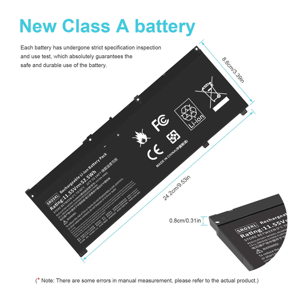 SR03XL Laptop Battery for HP Pavilion 15-CX 15-cx0020nr L08855-855 HSTNN-IB8L PC