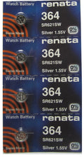 Renata 364 Watch and Calculator Batteries x 4