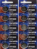 CR1620 RENATA WATCH BATTERIES (10 Piece) ECR1620 KCR1620 New Authorized Seller
