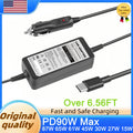 90W USB-C Type-C CAR Power Adapter Laptop Charger For Macbook Lenovo HP Dell