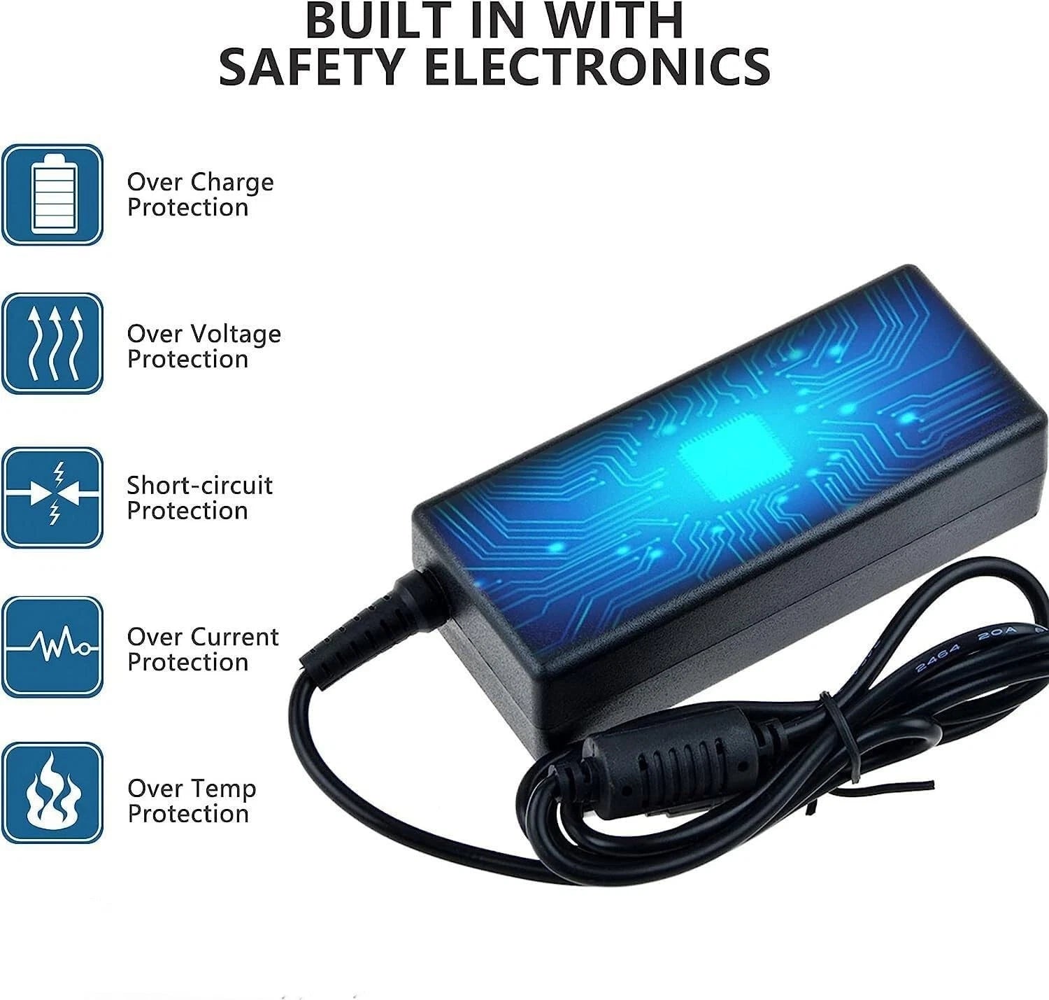 AC Adapter Charger for Phantomgogo Commuter R1 450W 36V 8.0Ah 5.5mmx2.5mm