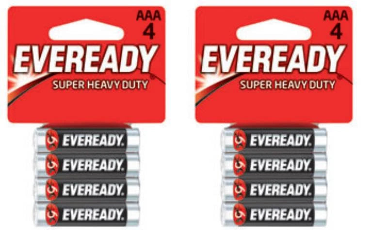 Eveready Energizer Super Heavy Duty AAA Batteries 8 Pcs (2 x 4)