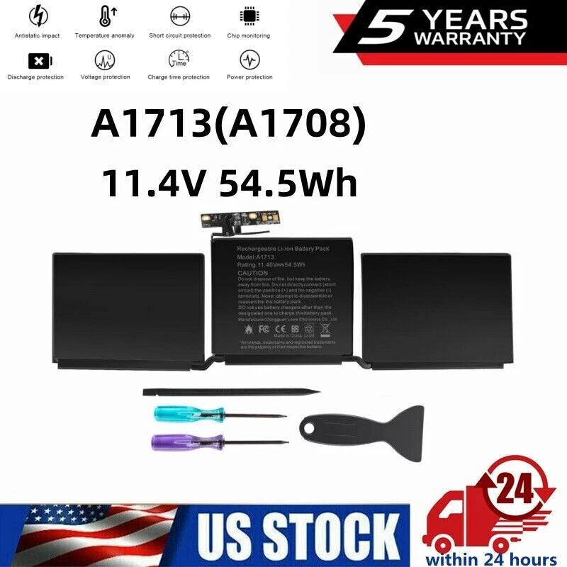 ?A1713 A1708 Battery/Charger For MacBook Pro 13" Late 2016 Mid 2017 EMC 2978