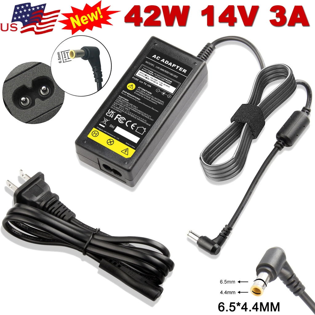 42W Adapter Power Supply for Samsung 15" to 27" LCD TV Monitor Charger W/ Cord