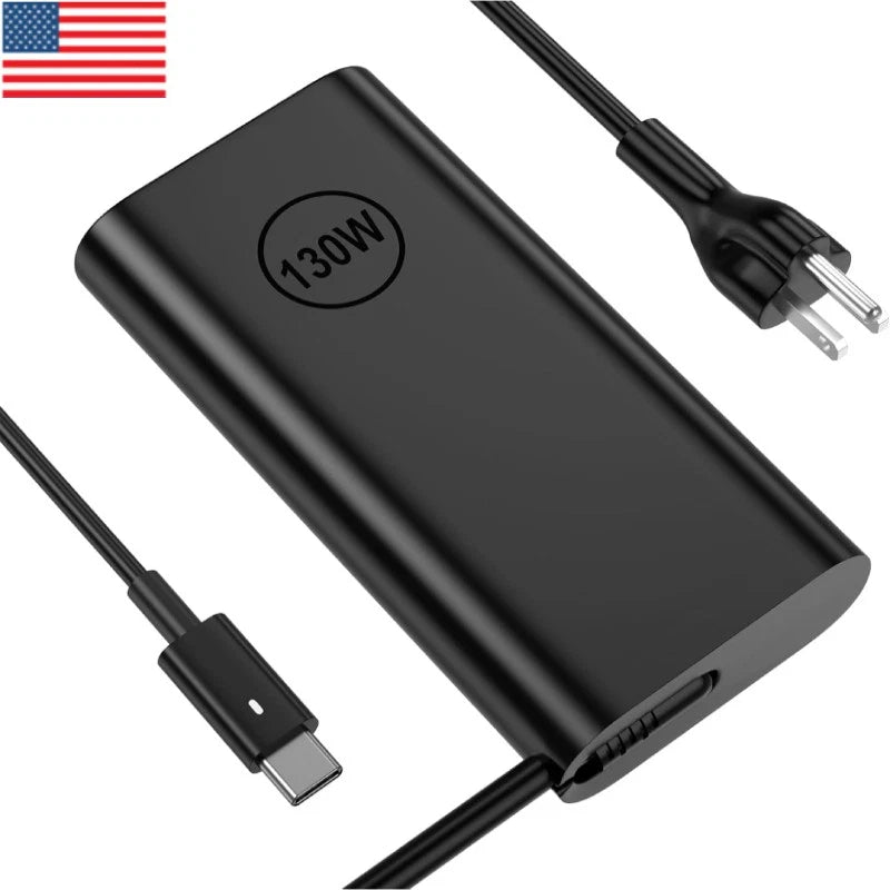For Dell Laptop Charger 130W USB-C Type C AC Power Adapter XPS 15 17 DA130PM170