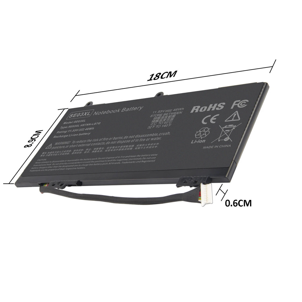 SE03XL New Battery for HP Pavilion Notebook PC 14 HSTNN-LB7G 849568-421
