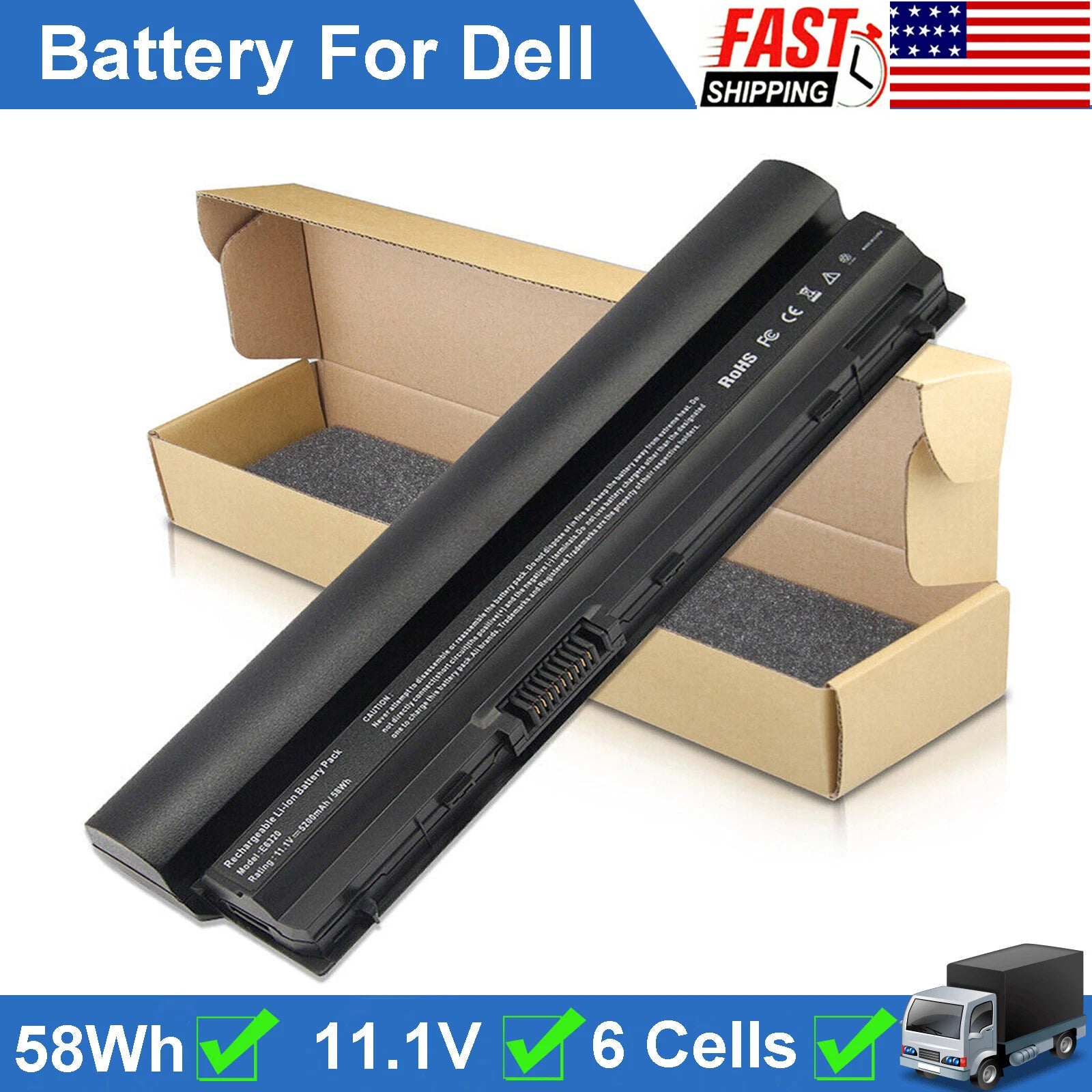 ?LOT Battery RFJMW V7M6R for Dell Latitude E6320 E6220 E6230 E6120 E6330 E6430s