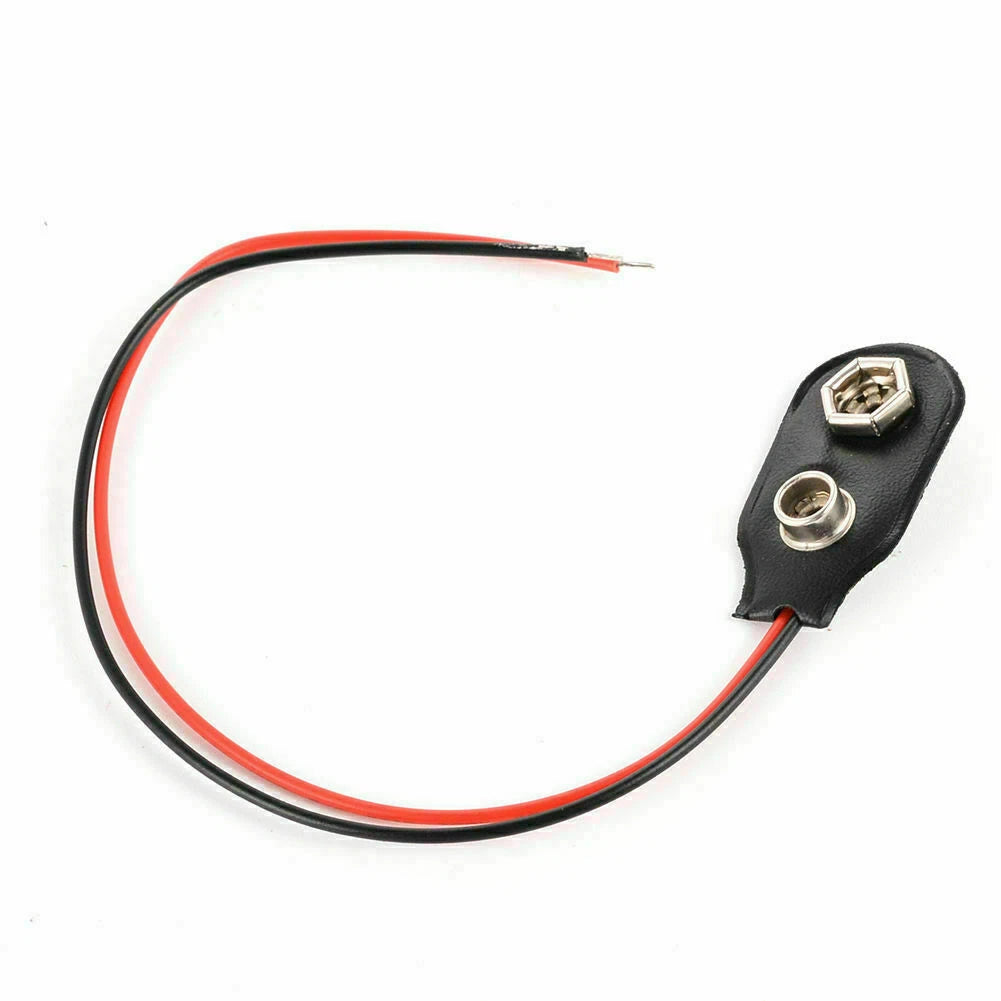 New Pack of 2x 9V Battery Connector Snap Clip Wire Connector Lead Holder T Type