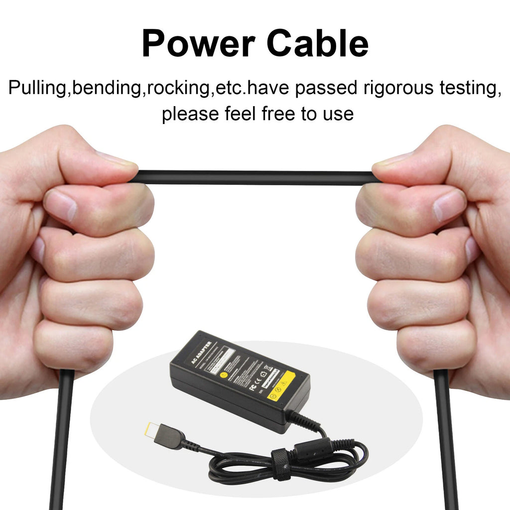 65W/90W Square Slim Tip For Lenovo ThinkPad IdeaPad Yoga Edge Charger Adapter US