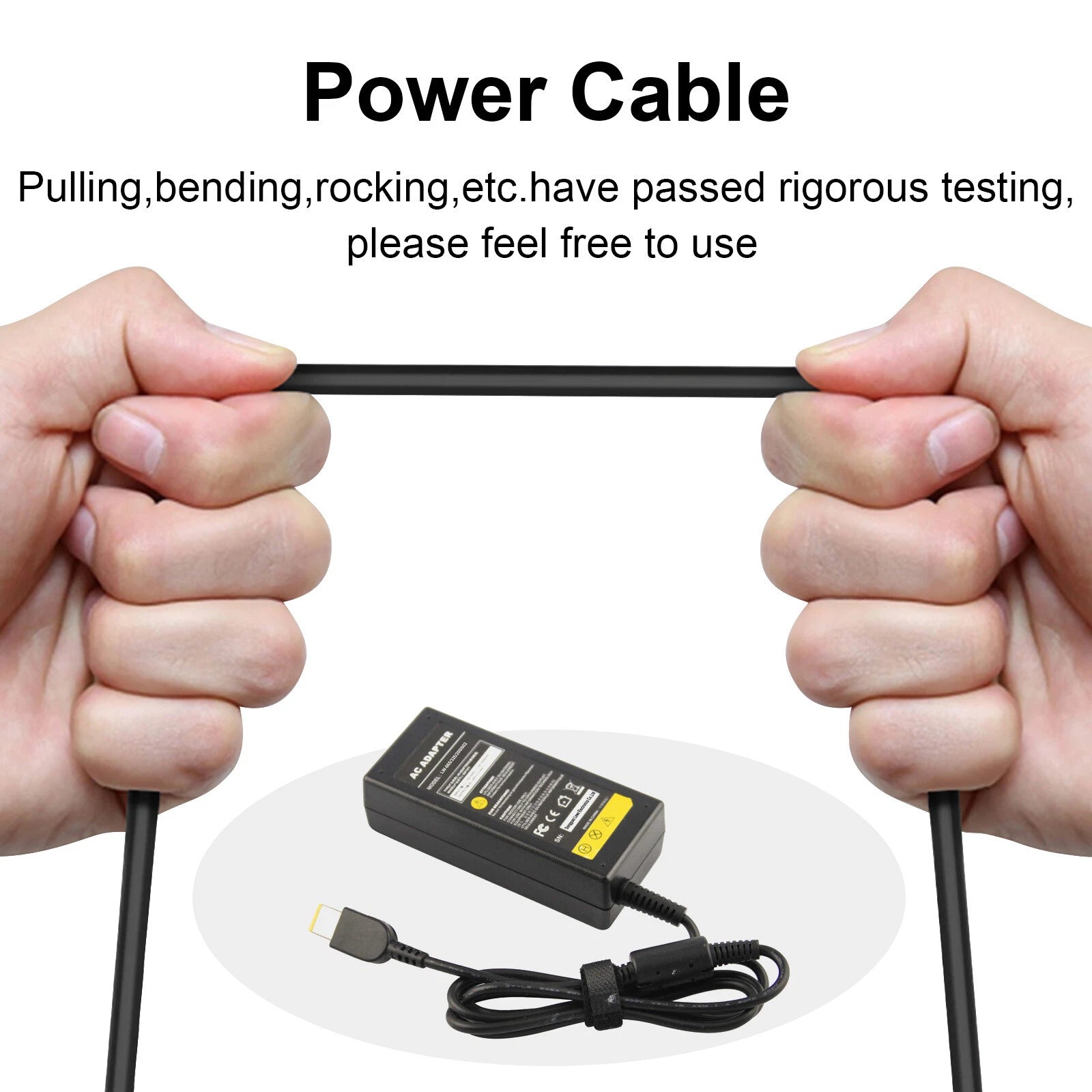65W/90W Square Slim Tip For Lenovo ThinkPad IdeaPad Yoga Edge Charger Adapter US