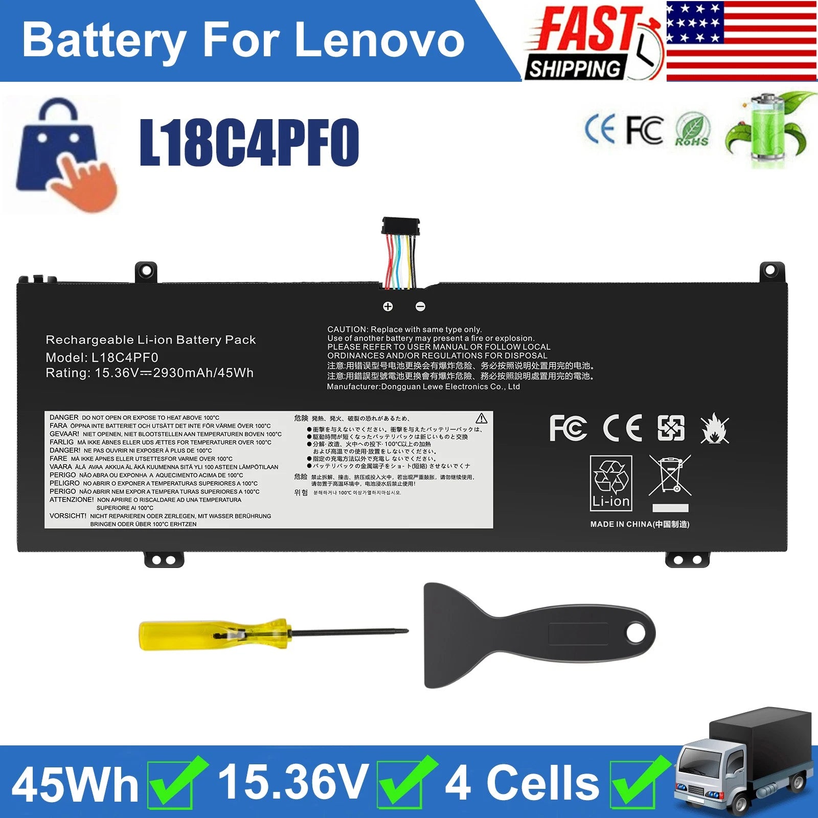 ?L18D4PF0 L18C4PF0 L18M4PF0 Battery For Lenovo ThinkBook 13S-IWL 14S-IWL 13S-IML