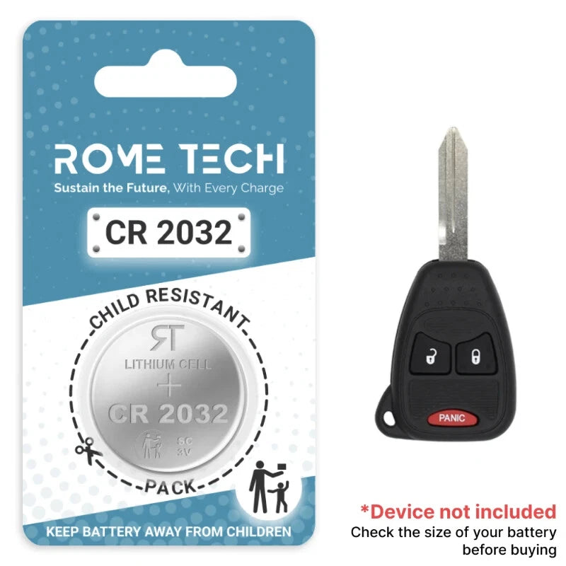 Key Fob Battery Replacement for Dodge Durango 2013 2012 2011 - 1998 1 or 2 Pack