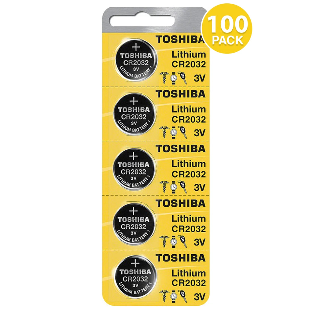 100 New Original Toshiba CR2032 CR 2032 3V LITHIUM BATTERY BR2032 DL2032-EX2030
