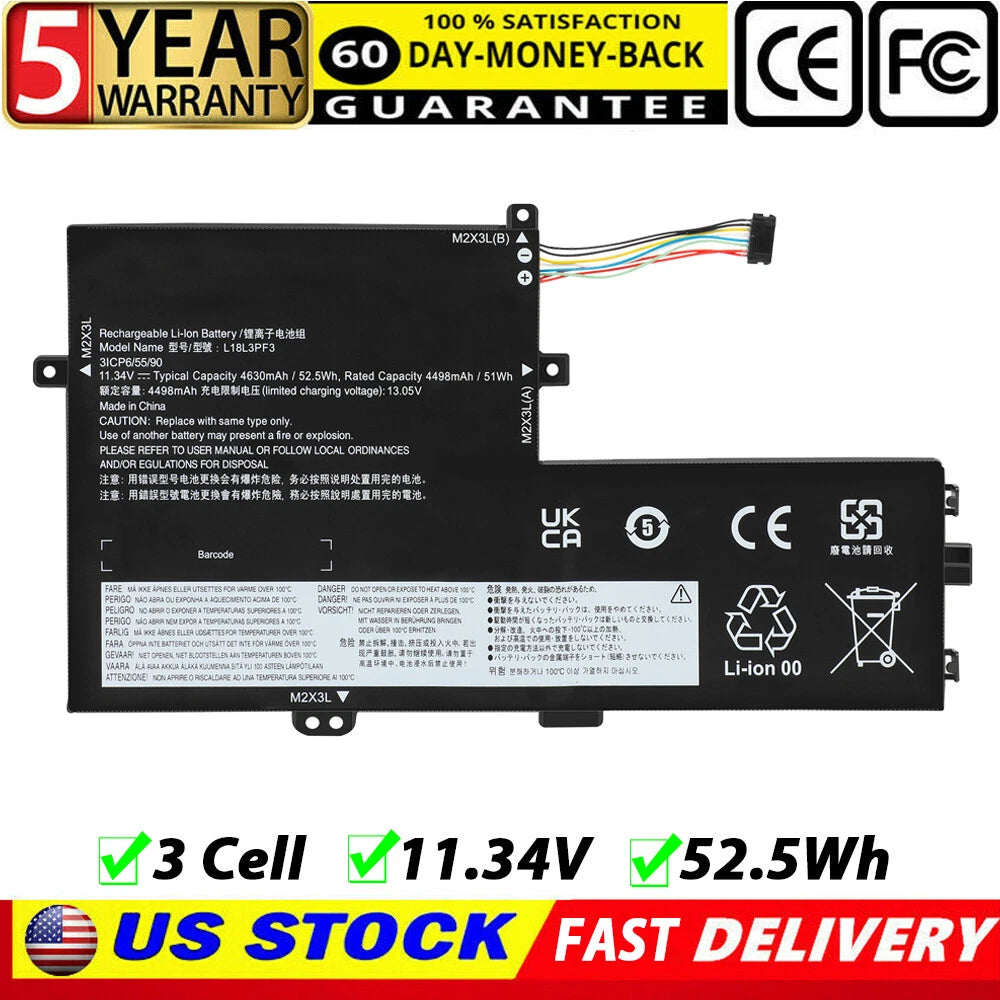 L18C3PF7 Battery for Lenovo IdeaPad S340-15IML C340-15IIL 5B10W67277 5B10W67289