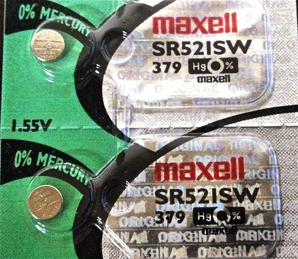 379 MAXELL WATCH BATTERIES SR521SW (10 piece) PSR521 V379 New Authorized Seller