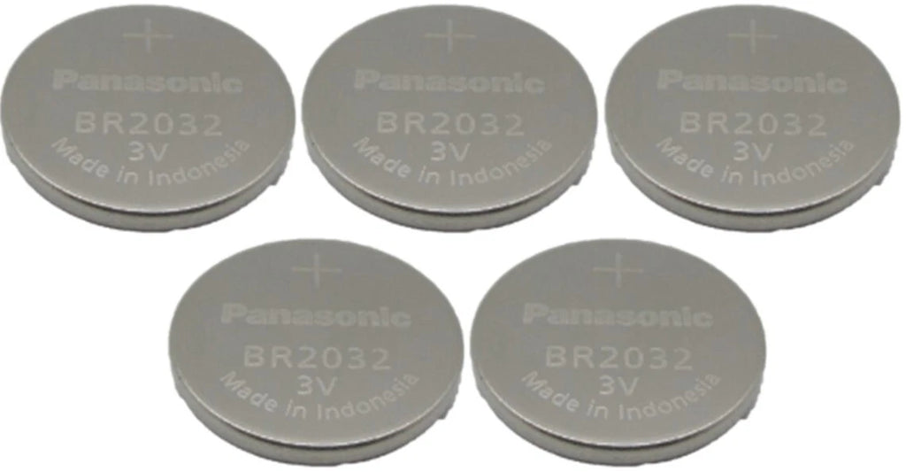5 Panasonic BR2032 BR 2032 3V Bulk Button Cell Lithium Batteries