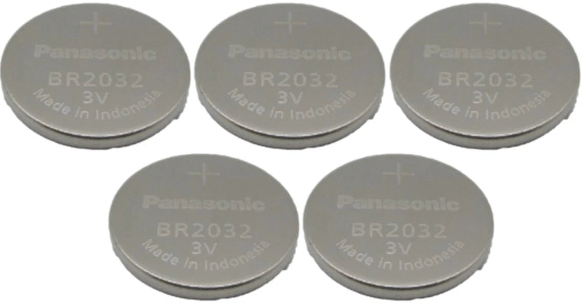 5 Panasonic BR2032 BR 2032 3V Bulk Button Cell Lithium Batteries
