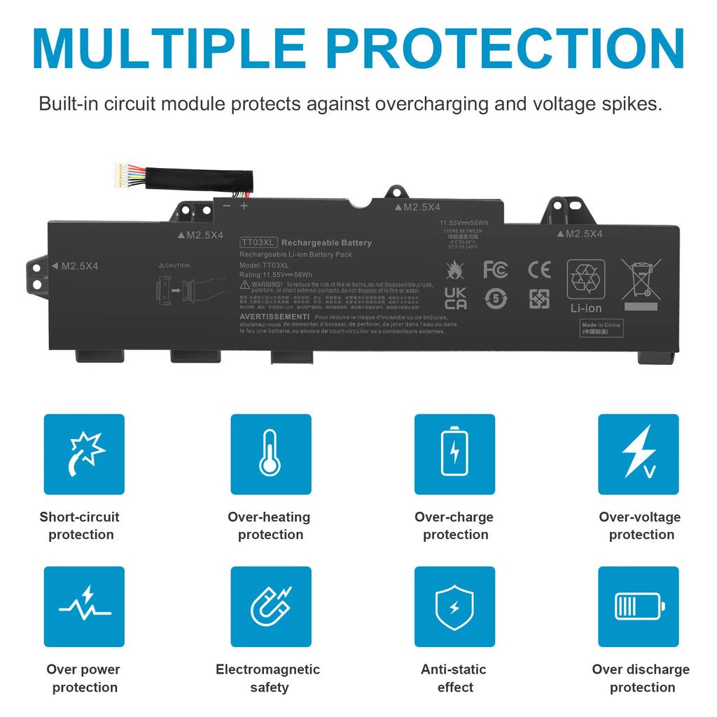 ?TT03XL Battery 56Wh For HP ZBook EliteBook 755 G5 850 G5 G6 Series HSTNN-LB8H