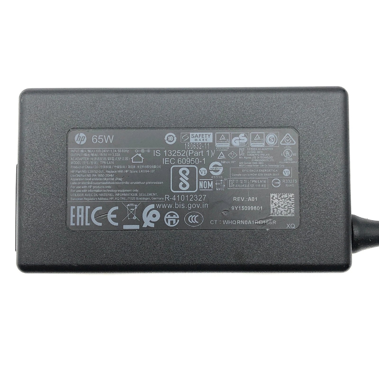 Genuine 65W HP AC Adapter for All-in-One 21.5 inch TPC-Q030-22 Desktop PC w/Cord