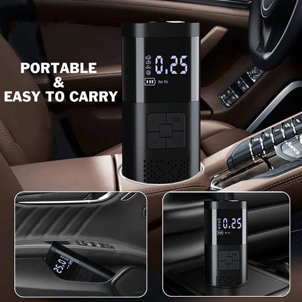 12V Cordless Inflator Compressor Air Pump Tyre Tube Repair Tools for Car Bike