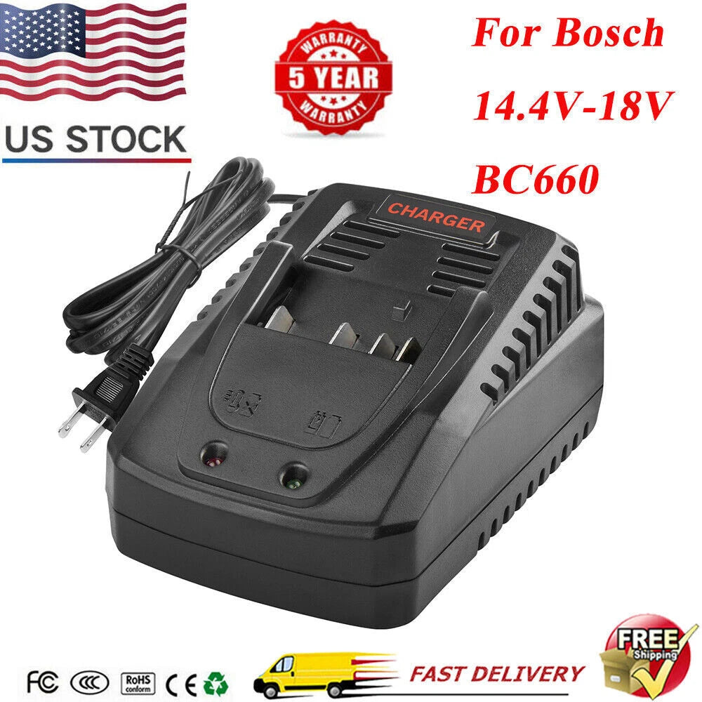 For BOSCH BC660 18 Volt Li-Ion 1 Hour Battery Charger Indicator Light BAT612 US