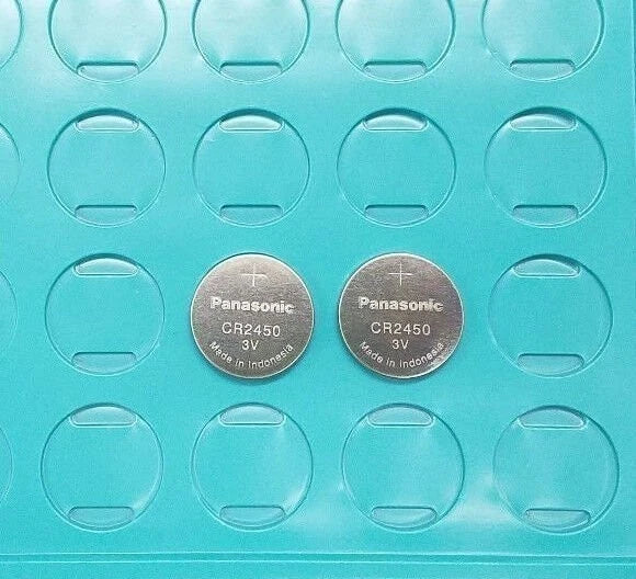 2 NEW PANASONIC CR2450 CR 2450 3v LITHIUM BATTERY EXPIRE 2024