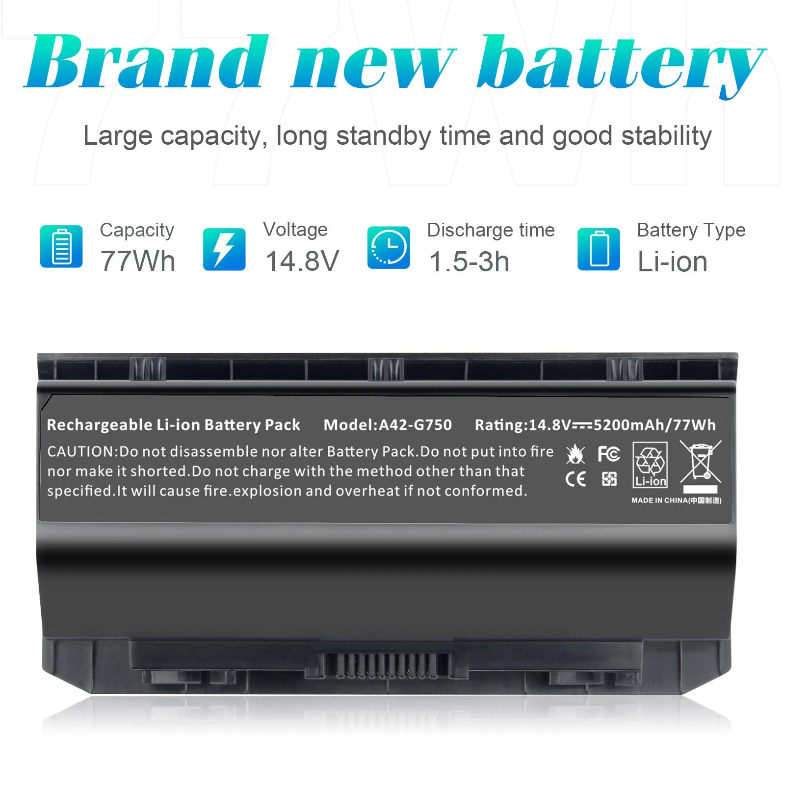 Laptop Battery for ASUS ROG G750JS G750 G750J G750JM G750JW G750JX A42-G750 PC