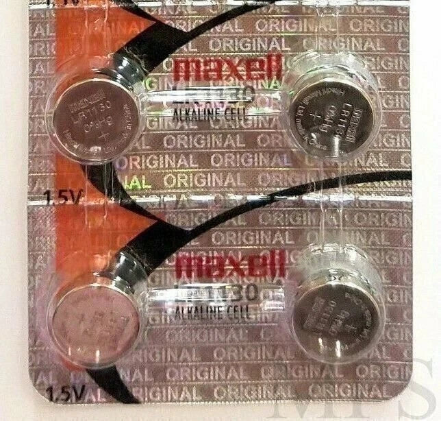 10 Original Maxell LR1130 AG10 389 390 189 L1131 Alkaline Batteries Hologram