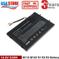 63Wh Battery for Dell Alienware M11x M14x R1 R2 R3 PT6V8 8P6X6 T7YJR P06T O8P6X6