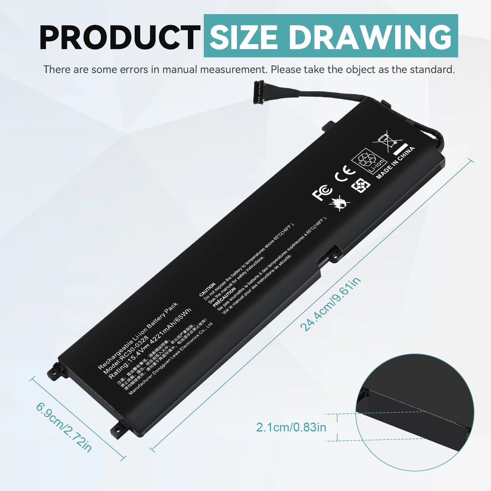 ?RC30-0328 BATTERY FOR RAZER BLADE 15 BASE 2020 2021 RZ09-0328 RZ09-0369 65WH