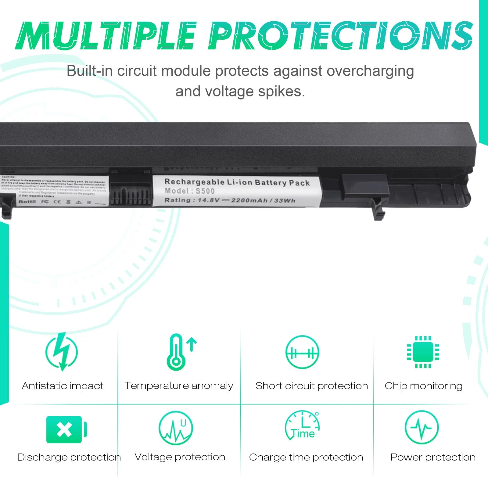 Battery For Lenovo S500 IdeaPad Flex 14 14M 15 15M L12L4A01 L12M4A01 L12S4E51