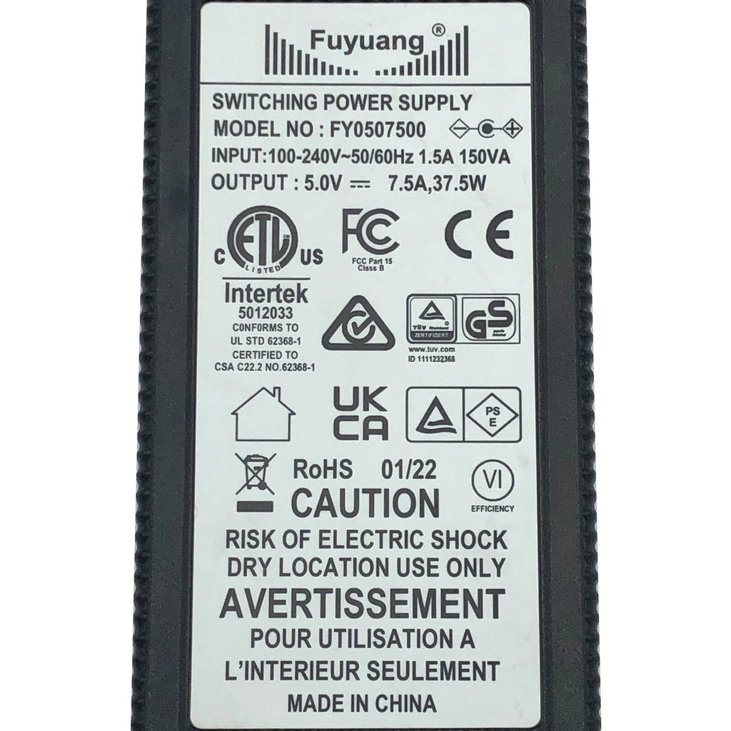 Brand NEW Original Fuyuang FY0507500 AC Adapter 5V 7.5A 37.5W 5.5x2.5mm